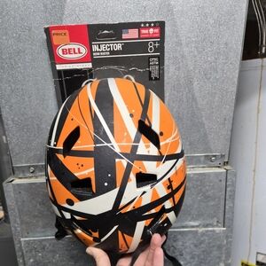Kids Helmet - Orange and Black